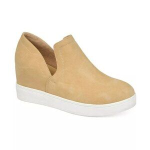 New Journee Collection Women's Cardi Cut-Out Platform Wedge Sneakers Size 8